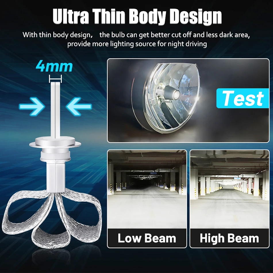 H7 Led Headlight Bulbs H1 H4 Led H8 H9 H11 Fog Lights 9005 HB3 9006 HB4 Car Lamps Auto Turbo 6000K Diode H7 LED Fanless Copper led car lights,led lights,led bulbs,led headlights,led car headlights