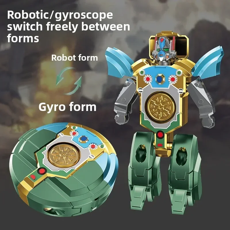 Roterande robotleksak visas i omvandlat mekaniskt läge