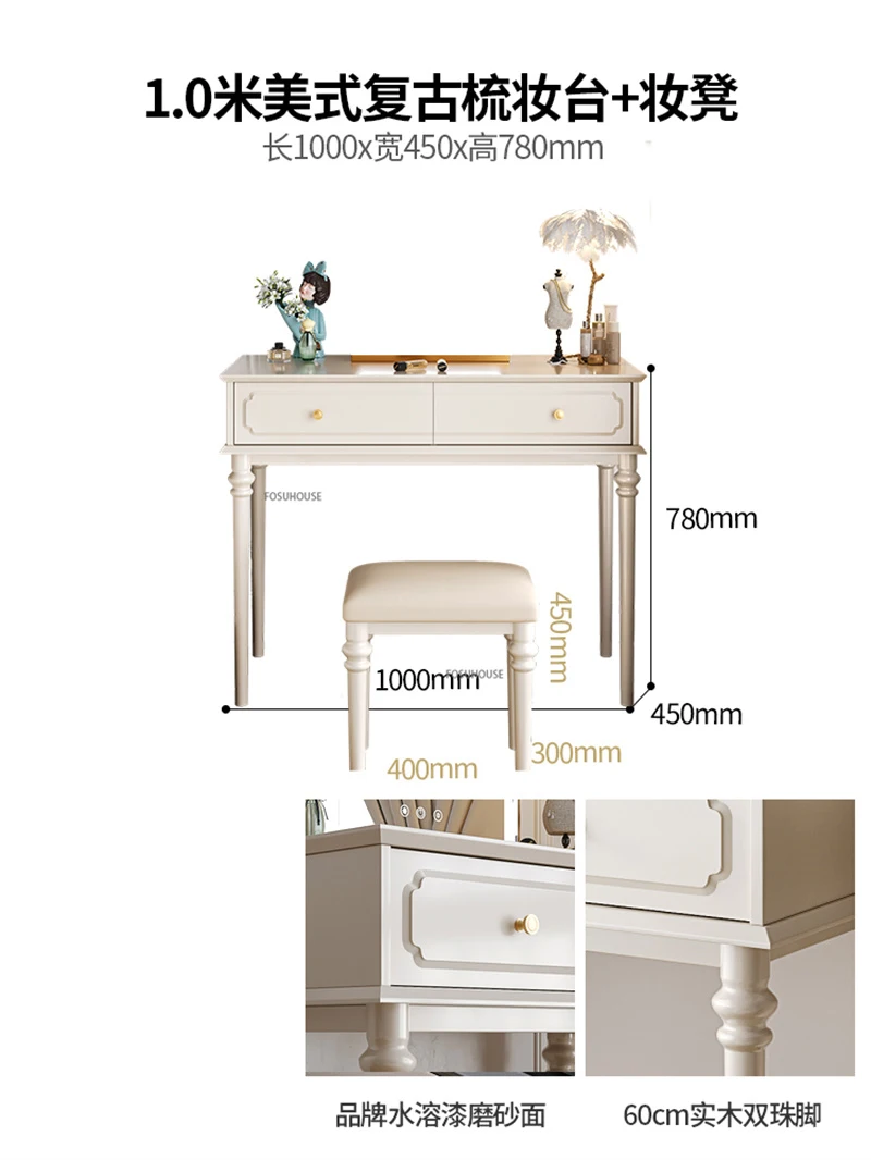 white-100cm stool