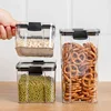 460/700/950/1300/1800ml Thick Sealed Storage Tank Transparent Square Dried Fruit Storage Box Kitchen Grain Storage Jar Container 2