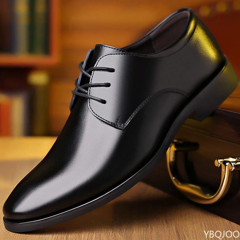 Large size fashionable men's office formal shoes low cut daily comfortable pointed multifunctional men's wedding men's shoes