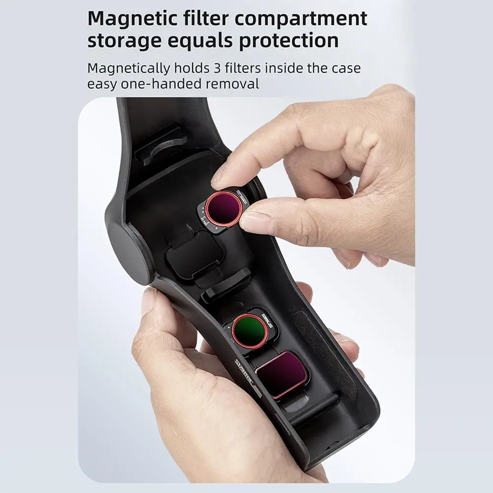Étui rigide pour DJI Pocket 4 Flip - Coque de protection avec rangement filtres
