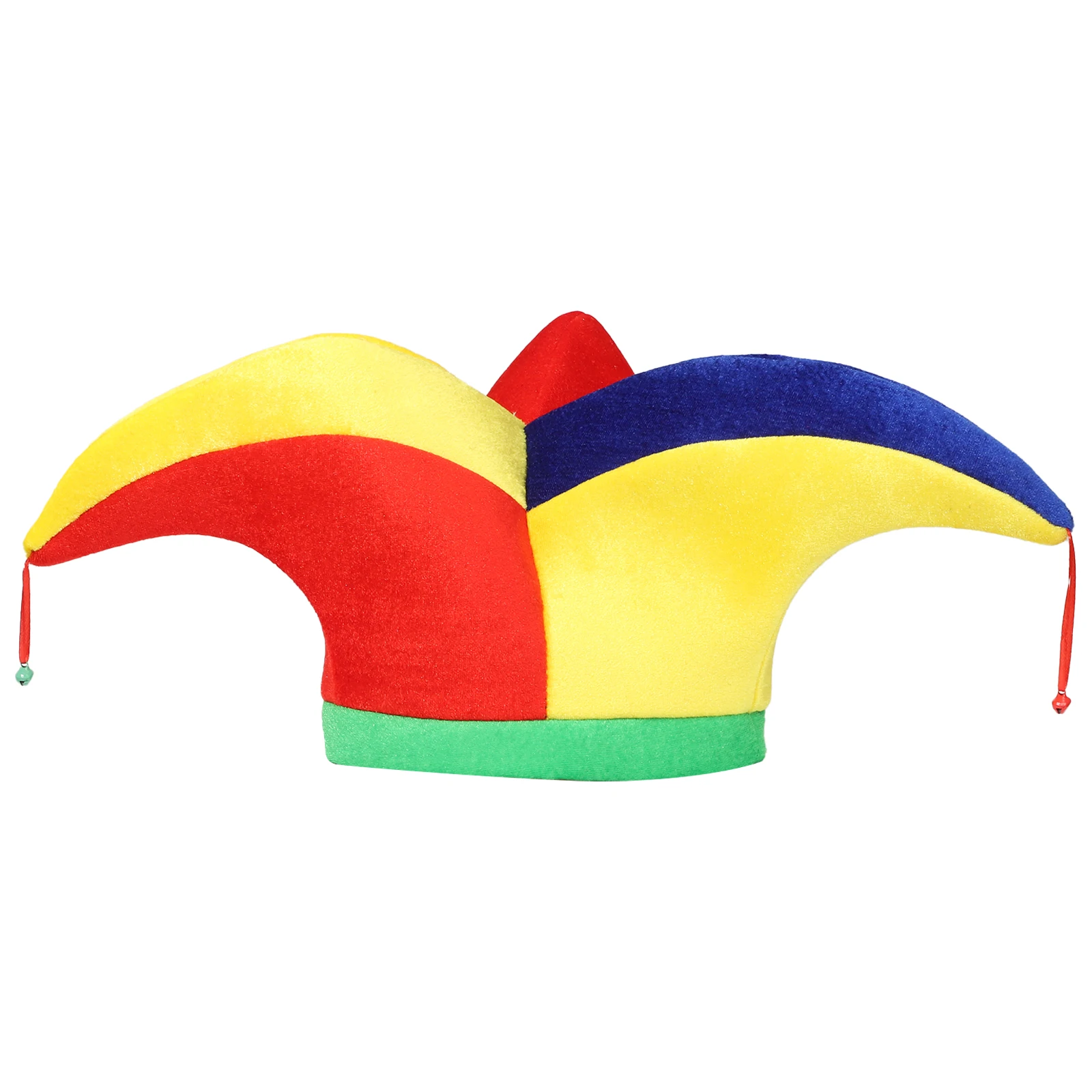 Colorful Clown Hat For Boys Girls Adult Funny Clown Cap with Bells Costume Accessory for Theater Show Themed Party Cosplay Props cosplay hat cosplay prop accessories