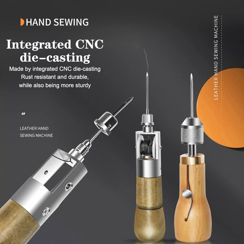 Stitching Belt Strips Waxed Thread Hand Sewing Tools Shoemaker Canvas Repair Leather Sewing Awl Kit DIY Leather Craft Edge leather sewing kit leather tool leather sewing awl set leathercraft tools leather tools leather sewing tool set