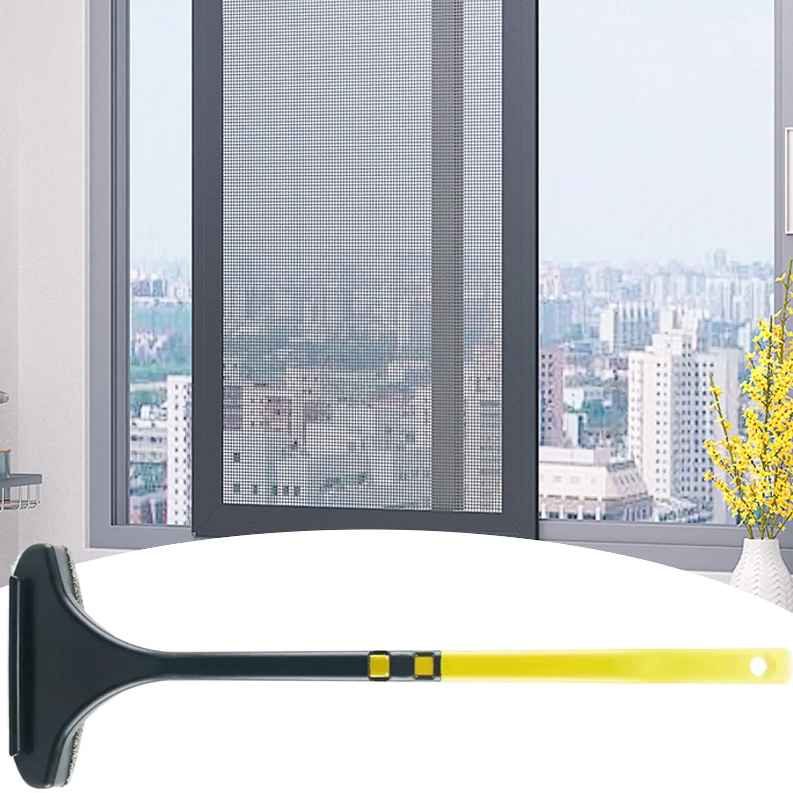 Window Screen Cleaning Brush Glass Scraping Brush for Home 2-in-1 Kitchen Screen Cleaner Tool Mirror Stain Removal Supplies tool