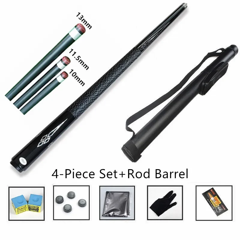 New 9.5mm 11.5mm 13mm 1PC 1/2 Split Cue Carbon Fiber Pool Cue Stick Carbon Material Technology Billiards Accessories billiard shaft,carbon fiber extension,pool cue extension