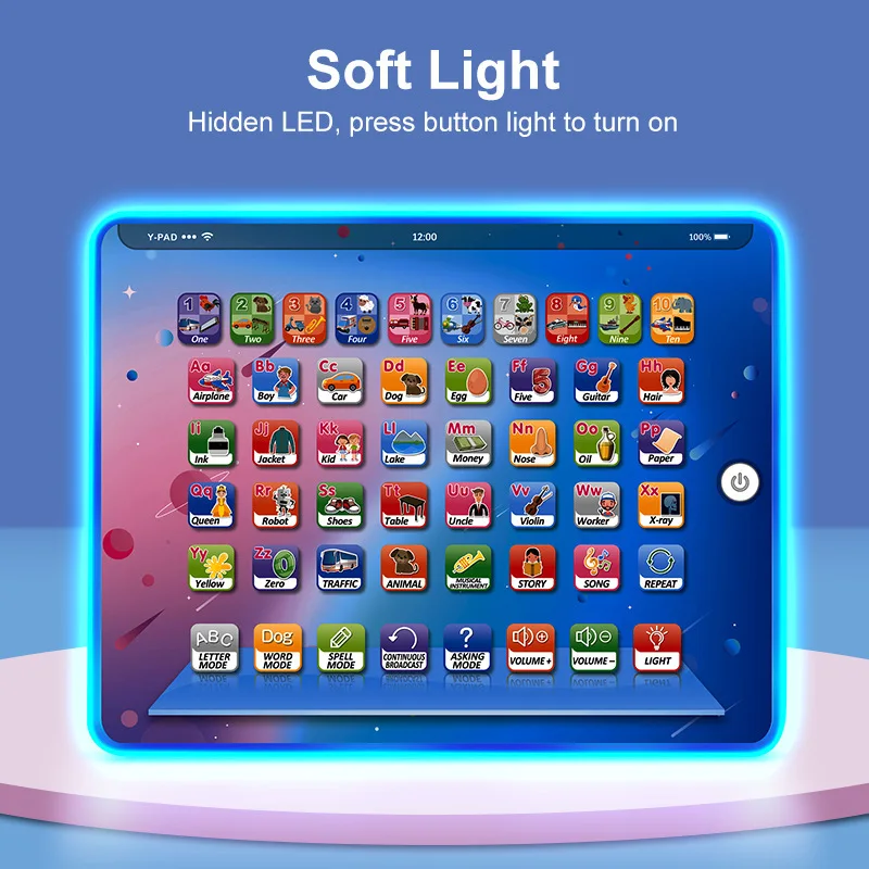 

Hot Selling English Letter Learning Machine, Touch Early Childhood Education Machine, Children's Toy Song Story Reading Machine