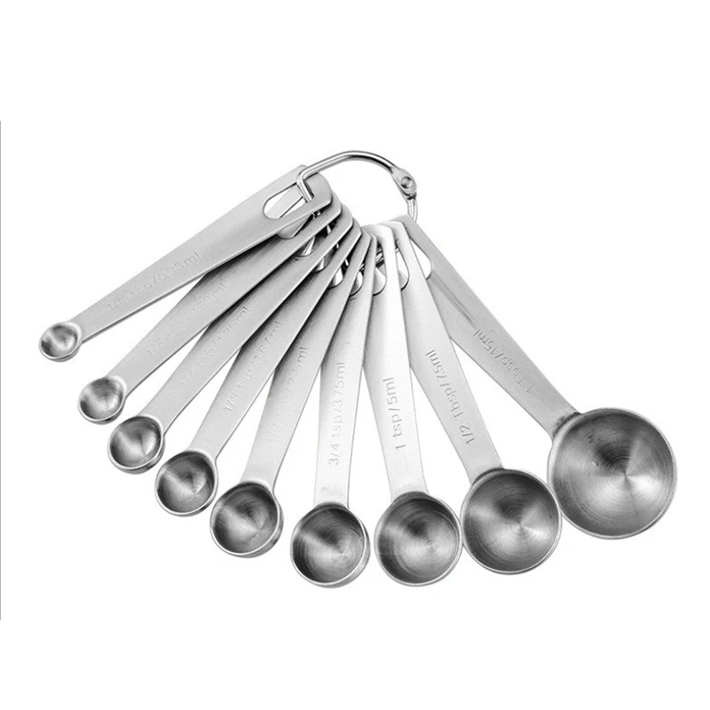 Hot Measuring Spoon Round Measure Cup 1/16-1 Tbsp Bar Kitchen