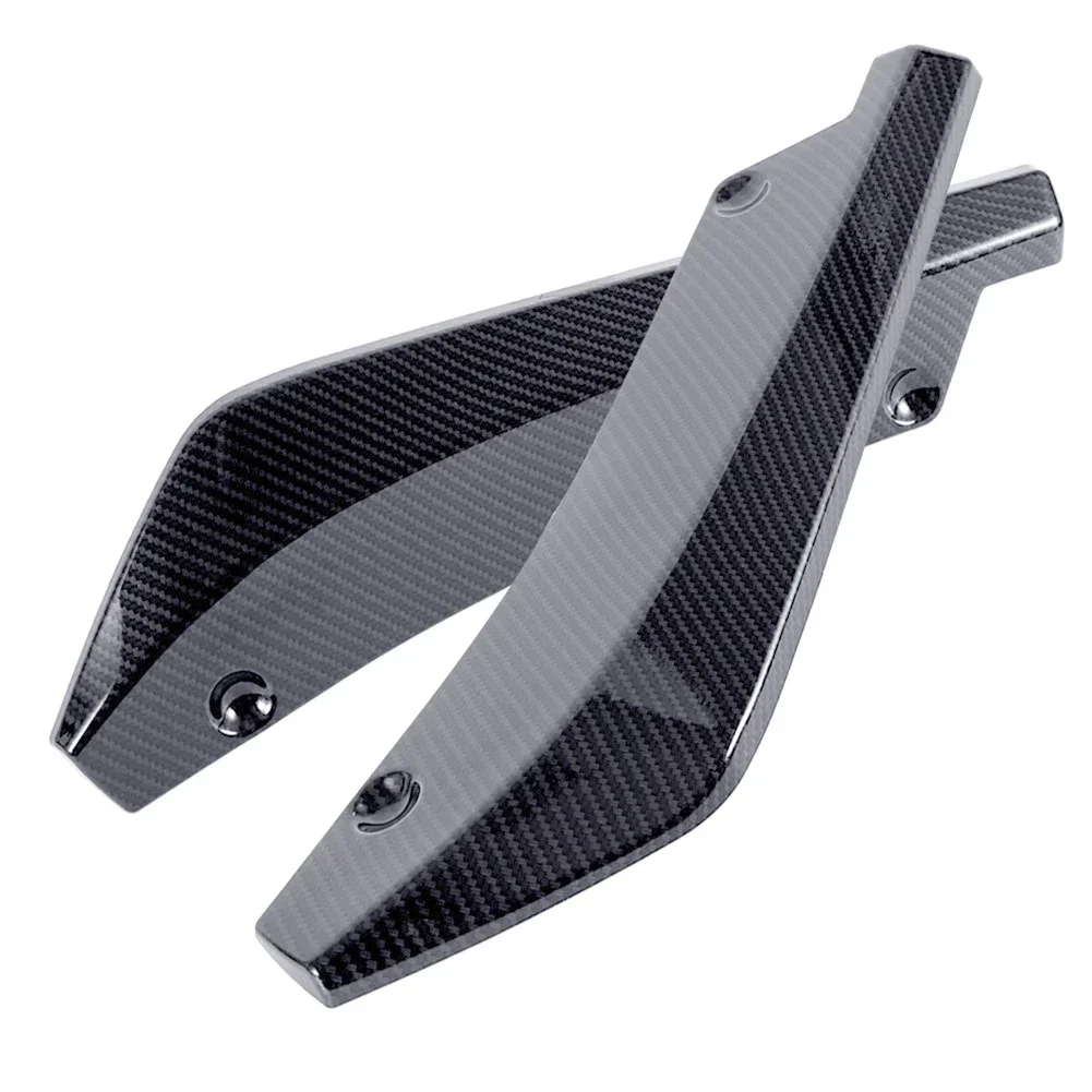 2pcs Car Bumper Spoiler Front Rear Lip Anti-collision Scratch Protector Universal Car Carbon Fiber Winglets Side Skirt Extension