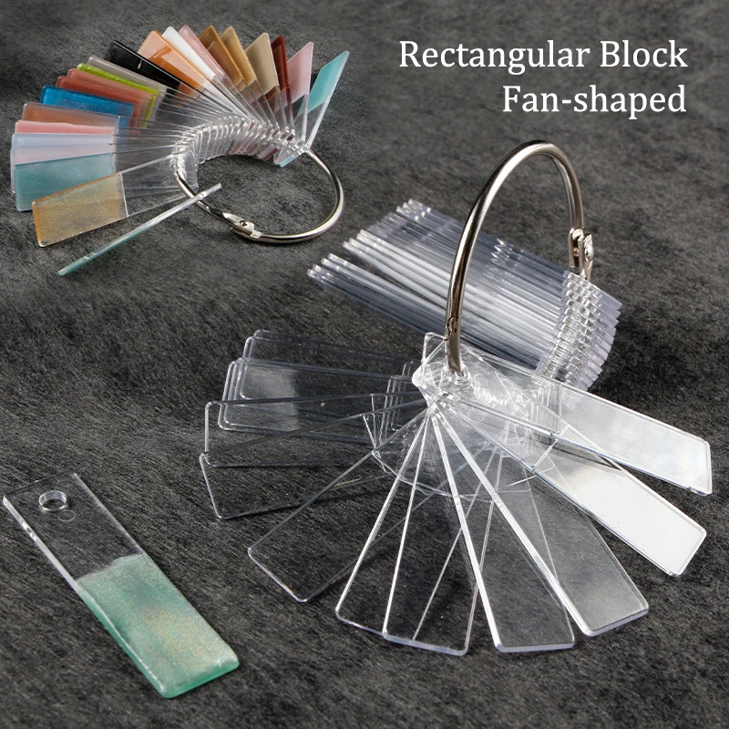 직사각형 가짜 네일 아트 디스플레이 견본 UV 젤 네일 팁 컬러 카드 네일 플레..