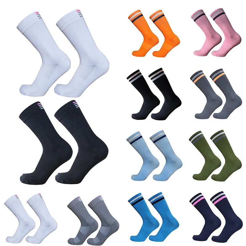 

New rapha Road Bike Striped Socks Men and Women Breathable Bike Socks Outdoor Sports Racing Cycling Socks