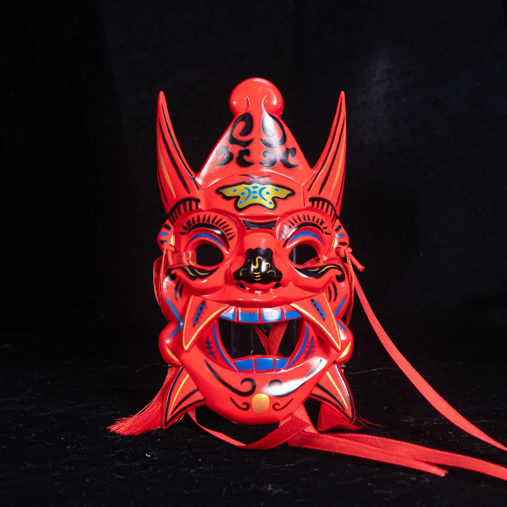 Traditional Chinese Nuo Opera-Inspired ABS Resin Full Face Mask for Cultural Events
