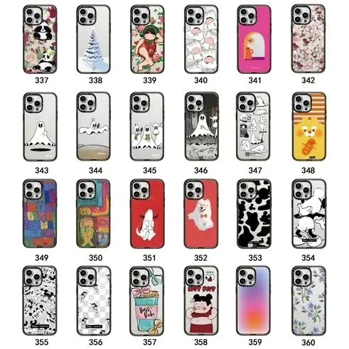 

349-360 Upgrade Acrylic Black Border Cartoon Fashion Phone Case Cover for IPhone 11 12 13 14 15 Pro Max Case