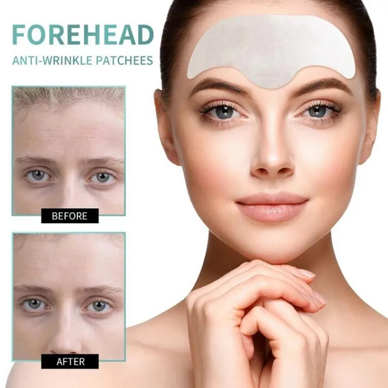 10Pcs Forehead Line Removal Gel Patch Anti Wrinkle Forehead Firming Mask Frown Lines Treatment Stickers Anti-Aging Skin Care New