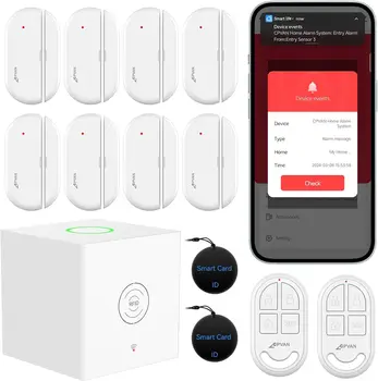 CPVAN Wireless Home Alarm System for Home Security Protection Alarm with Door/Window sensor kit  work with Tuya Smart Life APP 1