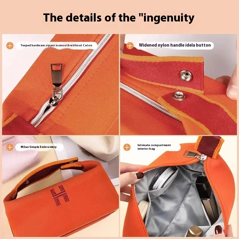 Cosmetic Bag Dustproof Zipper Handbag Simple And Convenient Ladies Toiletries Storage Tool Accessories Waterproof Travel 4