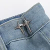1 Pair Adjustable Trousers Waist Buckles for Jeans Pants Skirts Waist Tightener Snap Button Adjuster Pants Pin Retractable Clips 5