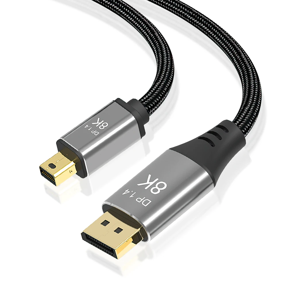 1M 2M 3M Mini DP Kabel 144Hz Thunderbolt 2 Mini Display Port Kabel zu DisplayPort 1.4 8K Adapterkabel Mini DP zu DP 4K Kabel