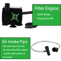 เต่าถังกรอง Submersible น้ํากรองปั๊มต่ําระดับน้ํา Aquarium Fish TANK ออกซิเจนเพิ่มปั๊ม EU Plug 6