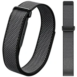 Nylon Soft Adjustable Hook & Loop Bicep Band - Breathable Sports Replacement Strap - Fitbit Air (Black)