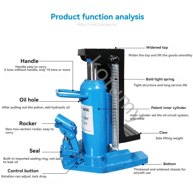 Hydraulic Jack Repairing Lifting Tool Aluminum Film Special Duckbill Cross-top Hook-type Oil Pressure Crane 5