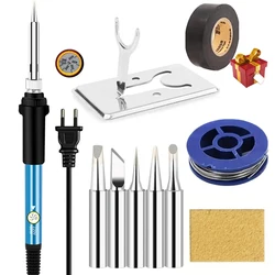 Versatile Electric Soldering Iron Kit with Adjustable Temperature and Replaceable Tips - EU (ES01(Tool kits)-EU)