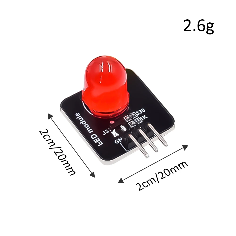 LED Module Luminous LED Light Sensor Indicator Light-emitting Module 3.3V-5V 10mm for Arduino Microcontroller Control