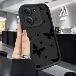 Luxury Fashion Butterfly Soft Silicone Shockproof Phone Case - Redmi 14C 5G (BK - JGK1011)
