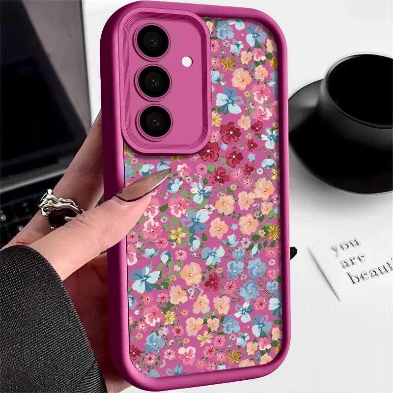 Small Flowers Soft Phone Case - Elegant Floral Design Cover