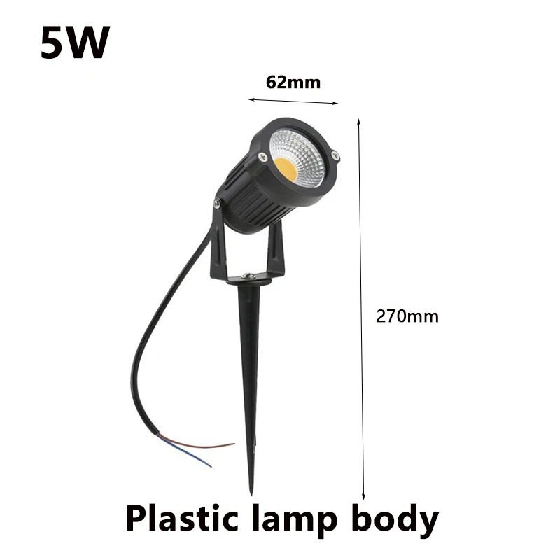 야외 Waterprof LED 정원 조명 잔디 램프 220V110V12V24V 5W 10W 15W 풍경 스파이크 전구 IP65 빛 정원 경로 스포트라이트
