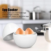 Egg Cooker Egg Boiler Hard Boiled Egg Cooker 4 Eggs Capacity Compact Design ABS Material Egg Shape Microwave Function Egg Boiler 1