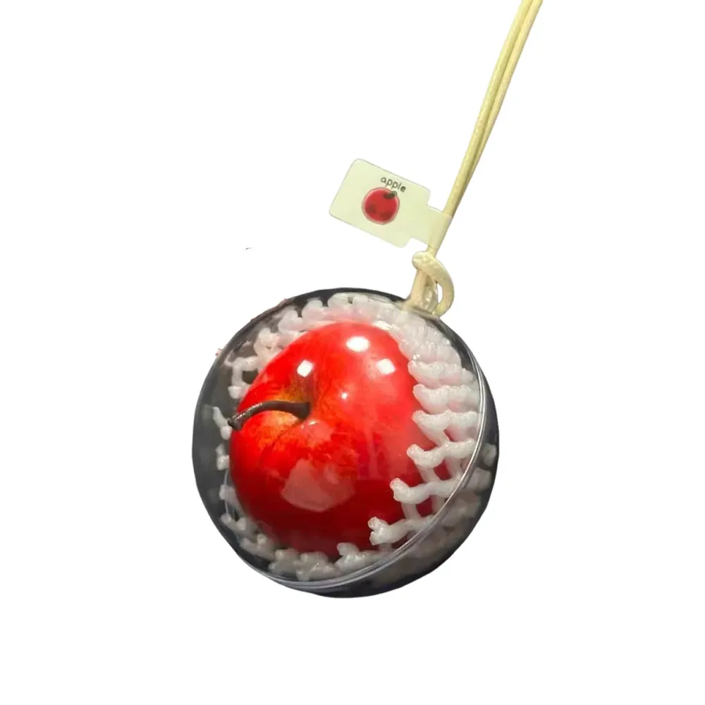 Simulated Fruit Keychain Car Ornament Cute Foam Fruit Pendant Decoration Bag Charm Hangings Auto Interior Decor Accessories