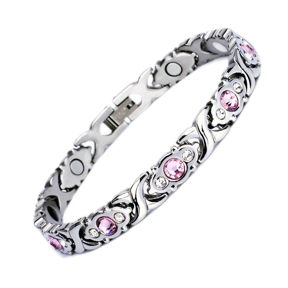 Women Removable Magnetic Therapy Magnet Bracelet Slimming Weight Loss Anti-Fatigue Healing Bracelet Therapy For Pain Relief magnetic slimming bracelet