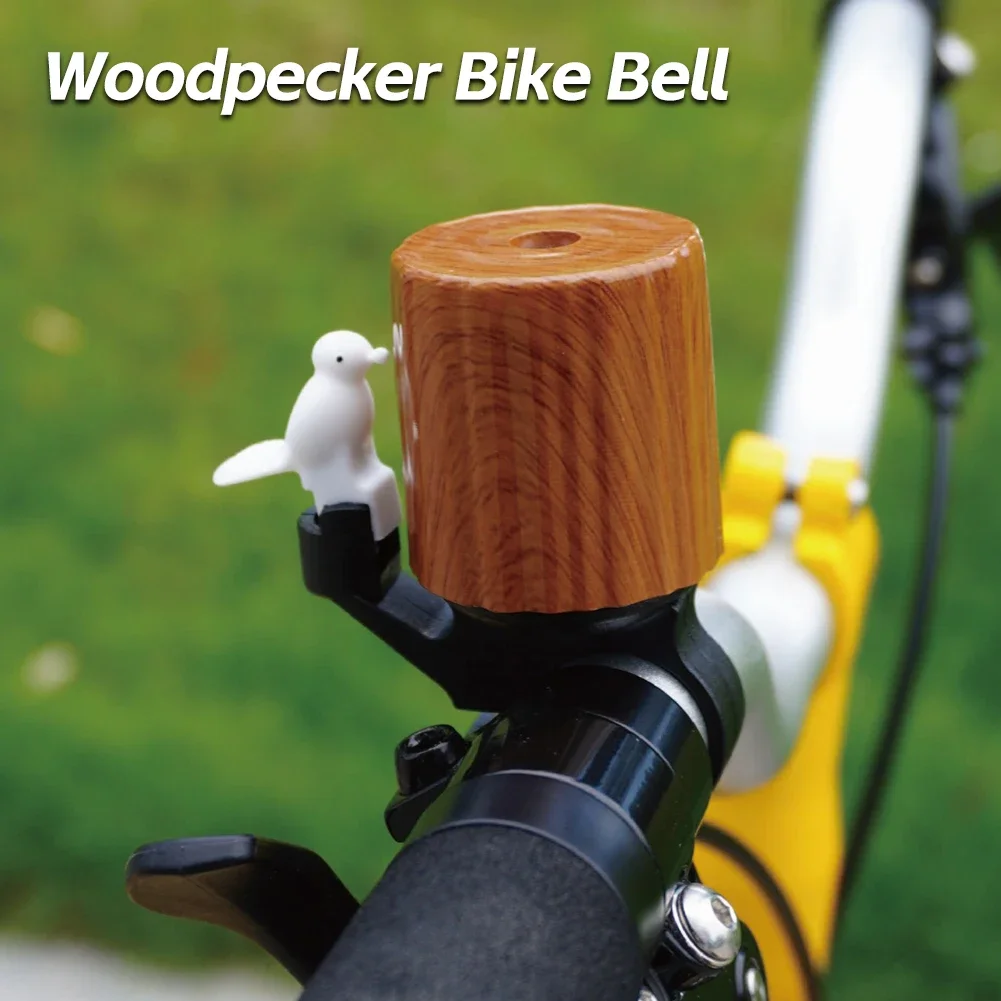 For 22.2-28MM Bicycle Bell Brass Woodpecker Bike Safety Warning Alarm Cycling Handlebar Bell Ring Bicycle Horn Cycling Accessory