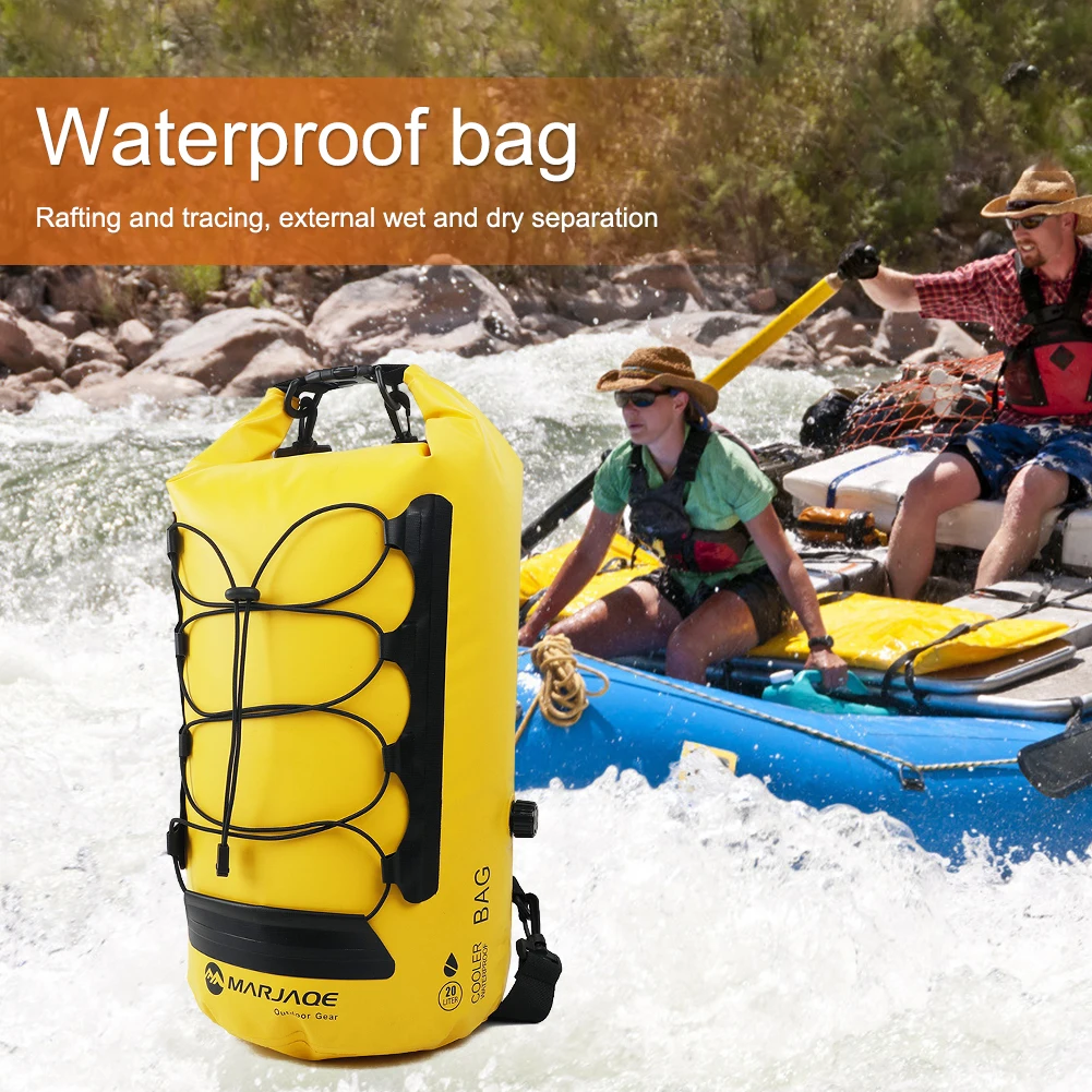 20L Backpack Organizer Dry Wet Separation Outdoor Storage Backpack Collapsible Lightweight for Kayaking Rafting Boating Swimming