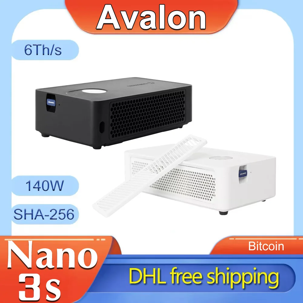 Canaan Avalon Nano 3S Bitcoin Miner – 6TH/s 140W SHA-256 ASIC Mining Machine, funcionamiento silencioso, soporta BTC/BCH/BSV Solo y Pool Mining para uso doméstico u oficina Canaan Avalon Nano 3S Bitcoin Miner – 6TH/s 140W SHA-256 ASIC Mining Machine, funcionamiento silencioso, soporta BTC/BCH/BSV Solo y Pool Mining para uso doméstico u oficina