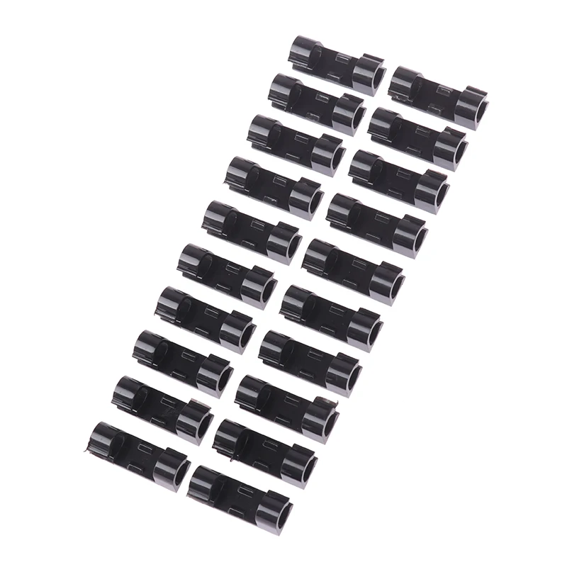 20 Pcs/set Self-Adhesive Cable Clips Organizer Drop Wire Holder Cord Management Charging Lines USB Cable Wire Manager