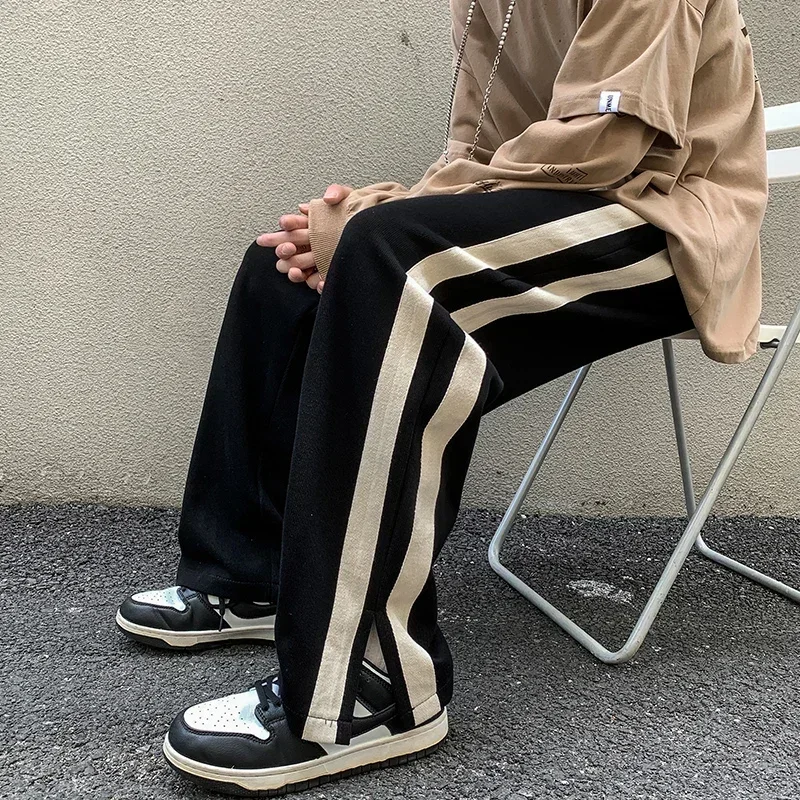 Autumn Men Casual Wide-Leg Pants Korean Version Hip Hop Men wide leg pants wide leg sweatpants