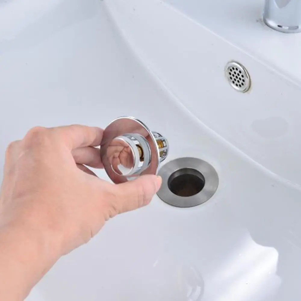 Description Picture 4 of itemNew Explosion-proof Universal With Anti-clogging Basket Sink Drain Stopper Wash Basin Bounce Drain Filter Sink Drain Plug