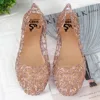 Women Bling Jelly Sandals Summer Flats Shoes Casual Female Mesh Fashion 1