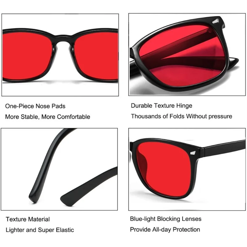 Bestselling Blue Light Blocking Red Lens Glasses for Women - Sleep & Computer Gaming Eyewear