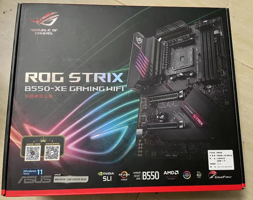 NEW BOX FOR Asus ROG STRIX B550-XE GAMING WIFII SUPPORT 5800X