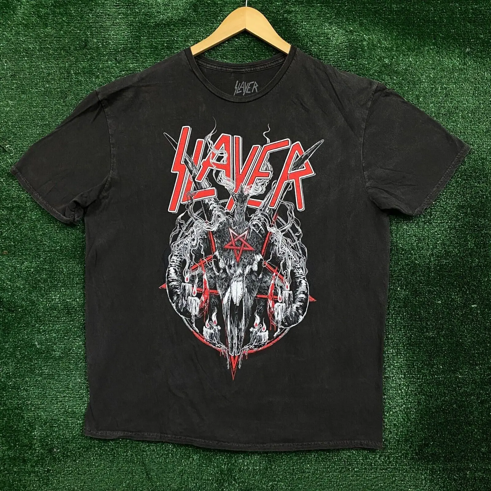 Slayer Thrash Metal Band T-Shirt Taglia Extra Large Maniche Lunghe