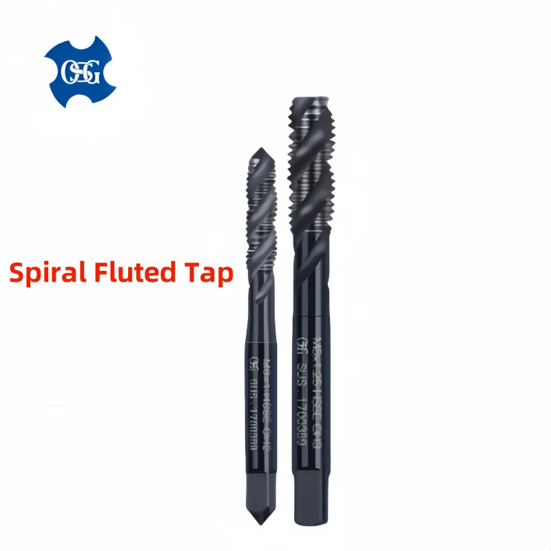 일본 OSG HSSE INOX 아메리칸 나선형 플루트 탭, UNC UNF1-64 2-56 3-48 4-40 8-32 3I16 10-24 1/4 5/16 스틸 나선형 뾰족한 탭, 1 개