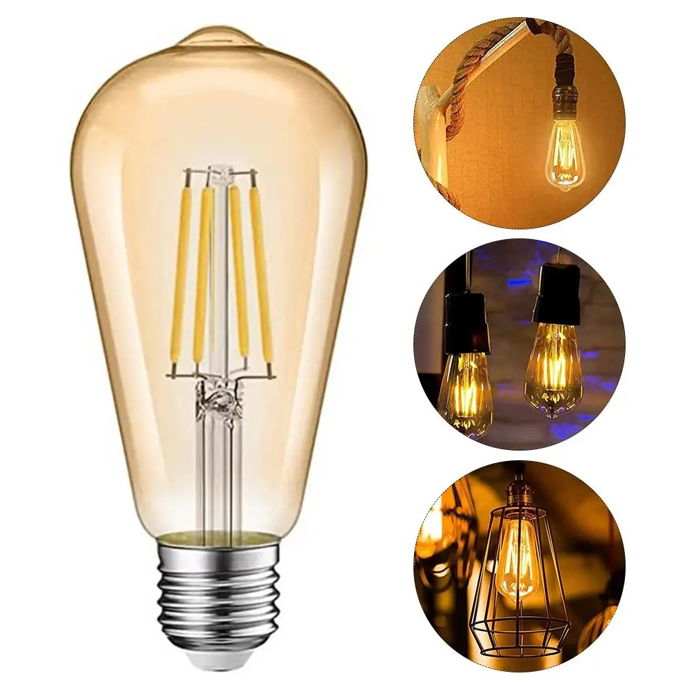 

2W 4W 6W 8W 12W Crystal Light Bulb Hot ST64 E27 Candle Bulb Light Incandescent 2700K LED Bulb Home Decoration