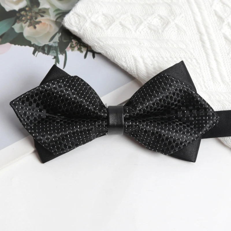 1PCS Bow Ties Butterfly Party Wedding Men Tie Black Adjustable Bowknot Bowtie Classic Butterfly Adult Accessories Business Gift