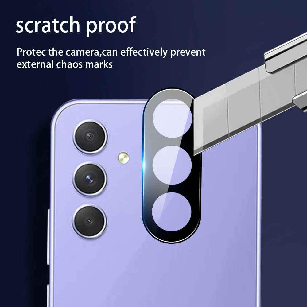 3D Curved Camera Screen Protector with Back Cover Lens Case - Tempered Glass