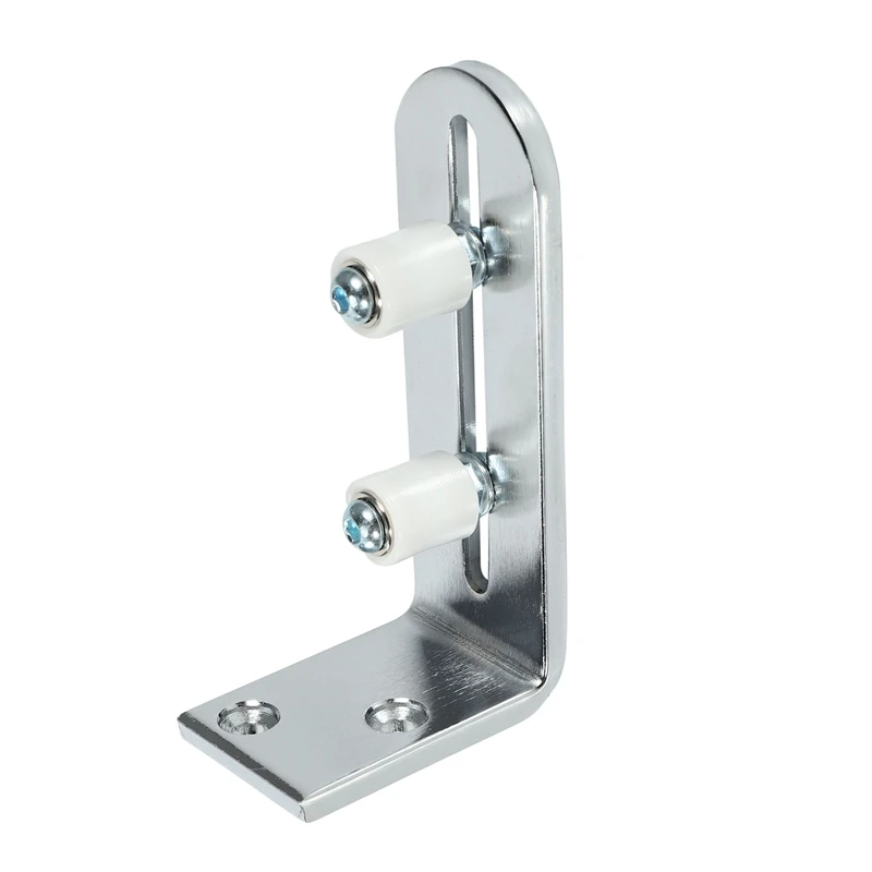 2X Floor Guide For Bottom Of Sliding Barn Doors Adjustable Wall Mount Stay Roller Guide Ball Bearings
