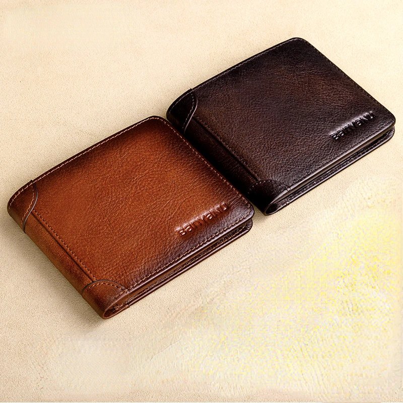 

New Leather Wallet Men's Short Large Capacity Horizontal Wallet Multi-card Wallet Large Bill Wallet Luxury Designer Wallets