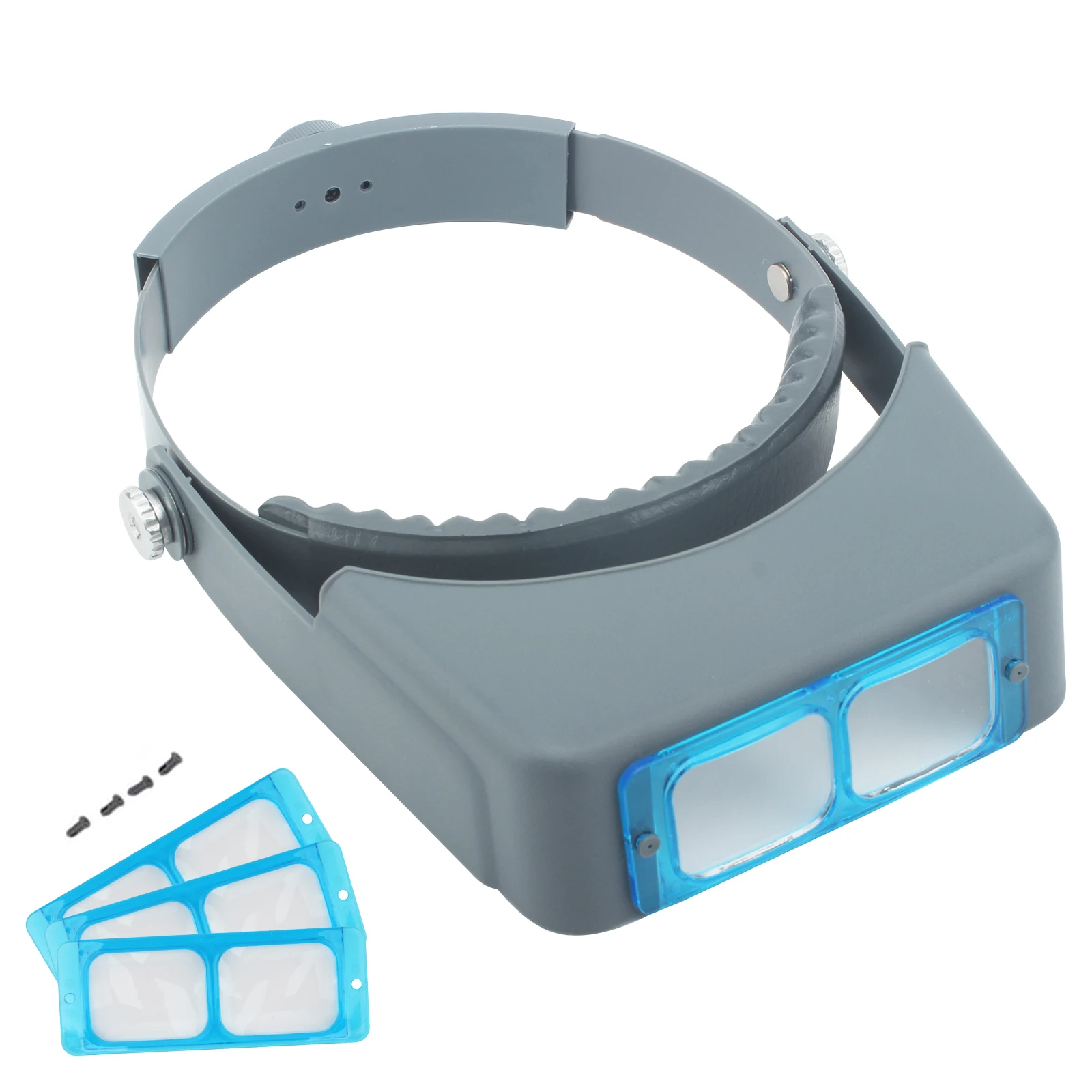 Headband Magnifier Binocular Magnifying Glass Jewelry Magnifiers Head-mounted Double Lens Reading Head Wearing 4 Magnifications